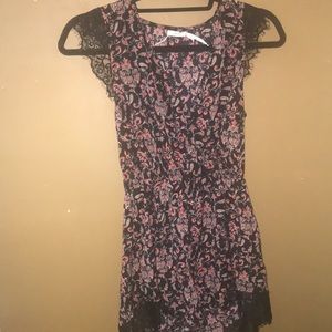 Lace and multicolor romper